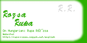 rozsa rupa business card